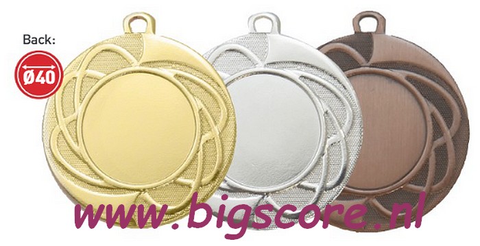ME.106 Medaille goud-zilver-brons Ø 45 mm compleet 